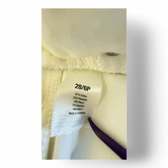 a.n.a. Petite WHITE JEANS Size 28/6Petite Skinny Ankle Stretch Denim Mid-Rise - Picture 10 of 11